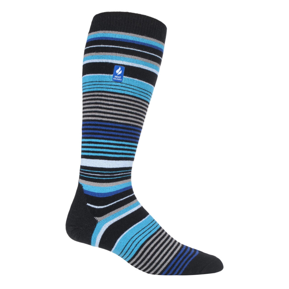 (Black Stripe) HEAT HOLDERS LITE - Ladies Thermal Ultra Thin Funky Ski Socks-image-OPC-P5RYP75-NEW