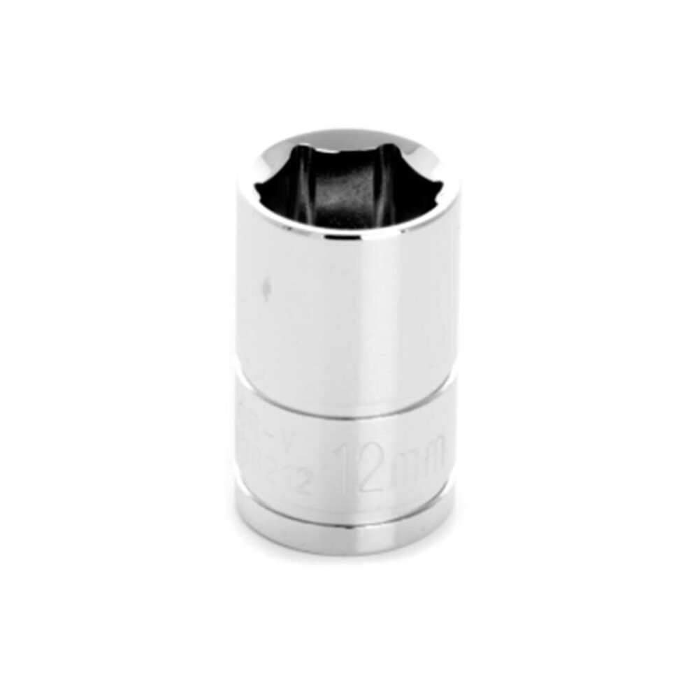 Wilmar W38212 0.37 In. Drive 6 Point Shallow Chrome Socket, 12 Mm 039564382123