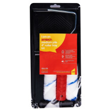 4" 100mm Paint Roller Kit Tray Frame 2 Medium Pile Sleeves (Amtech)