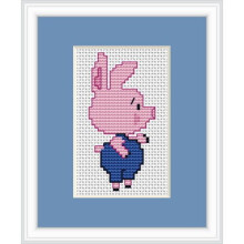 Pig Counted Cross Stitch Kit Beginner