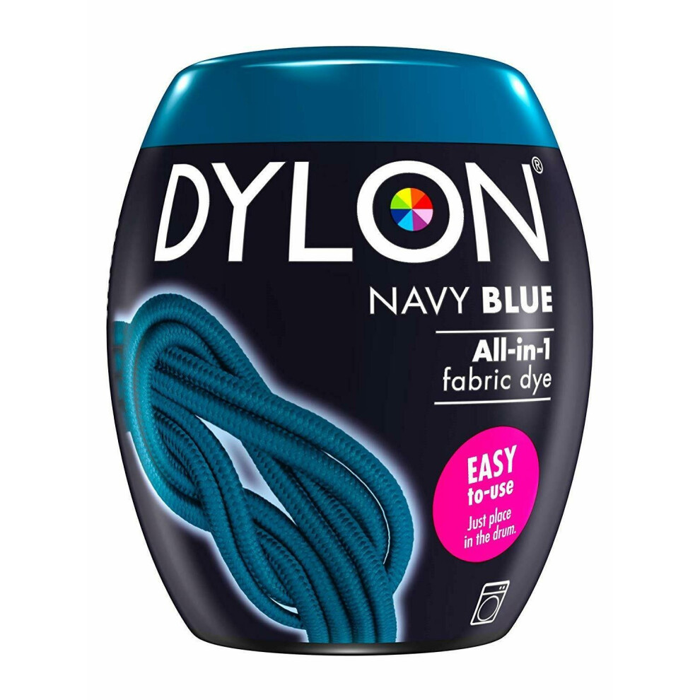 DYLON Washing Machine Fabric & Clothes Dye Pod - Navy Blue 350G