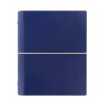 Filofax Domino A5 Organiser With Clear Plastic Pocket Navy Blue