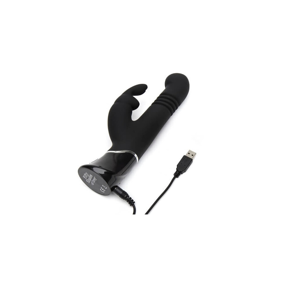 Fifty Shades of Grey Greedy Girl Thrusting Rabbit Vibrator - Black - Image 4