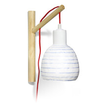 Welink Wall Hanging Porcelain Lamp Blue Zebra