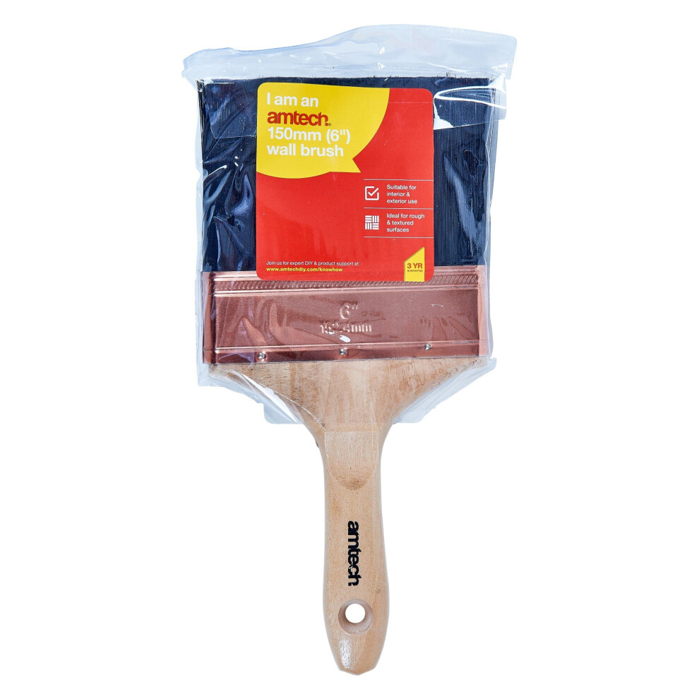 Professional Wall Paint Paper Pasting Brush Wooden Varnish Fence Paste 6" 150mm