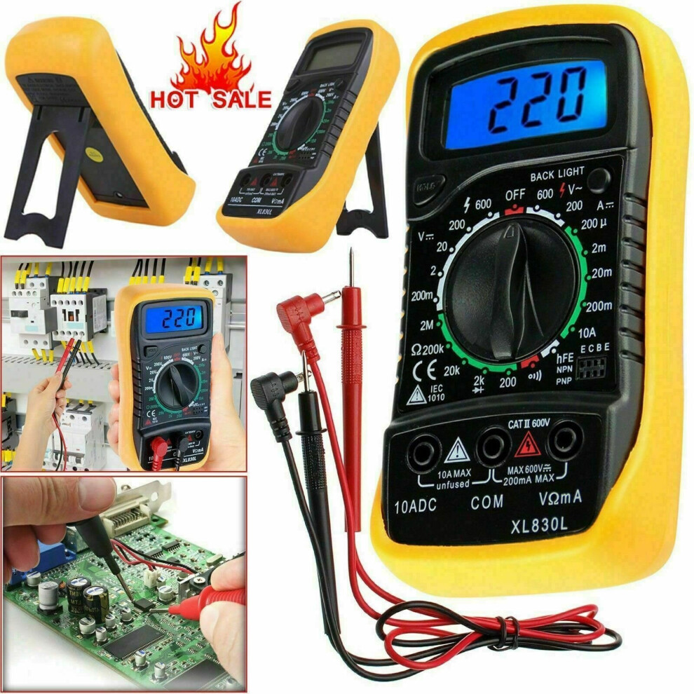 Lcd Digital Multimeter Voltmeter Ammeter Ac Dc Ohm Current Circuit 7427051912541