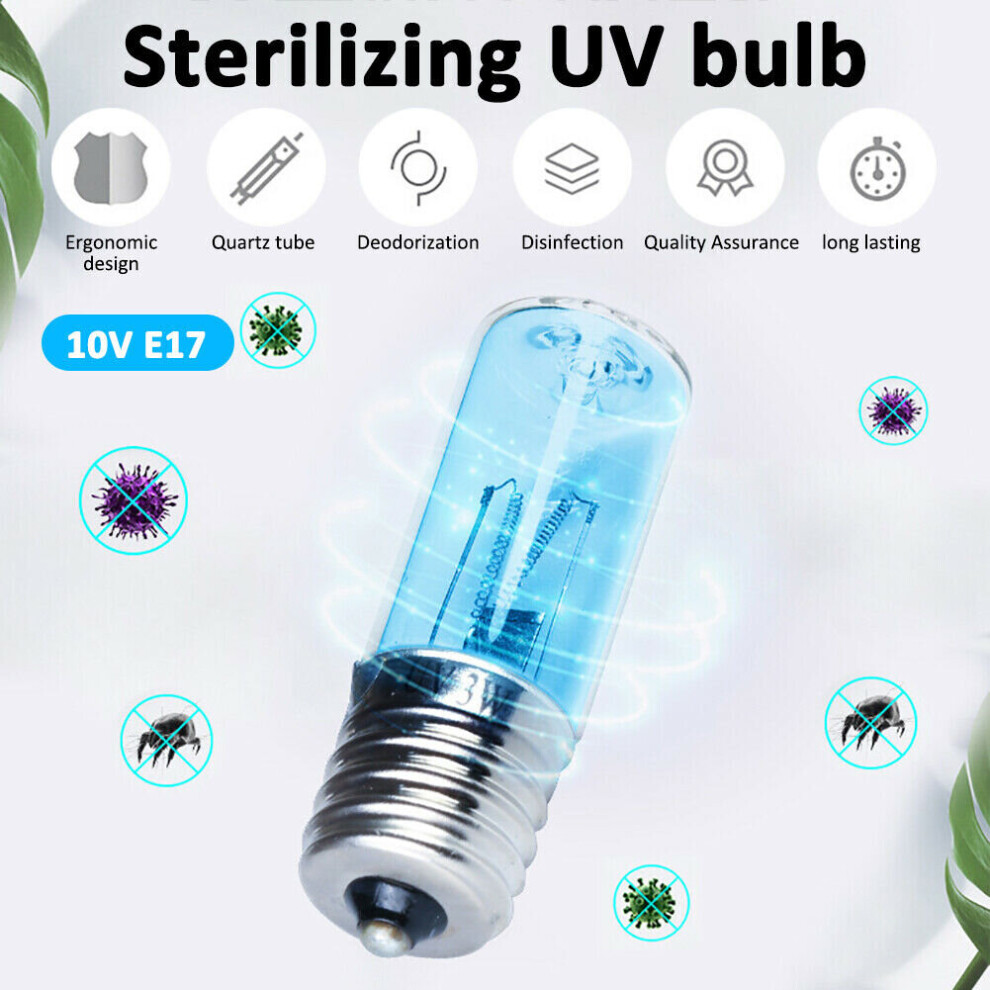 DC 10V 3W E17 UVC Ultraviolet  Tube Bulb Disinfection Lamp Germicidal