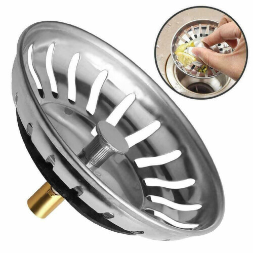 2x Premium Stainless Steel Kitchen Sink Strainer Drain Replacement 2