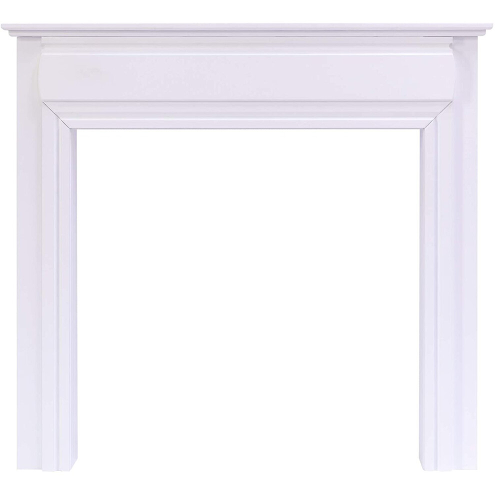 Adam Honley Mantelpiece In Pure White, 48 Inch