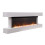 White Modern 60" Wall Mounted Electric Fireplace With Pebbles 1