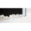 White Modern 60" Wall Mounted Electric Fireplace With Pebbles 8