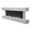 White Modern 60" Wall Mounted Electric Fireplace With Pebbles 7