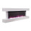White Modern 60" Wall Mounted Electric Fireplace With Pebbles 3