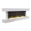 White Modern 60" Wall Mounted Electric Fireplace With Pebbles 15