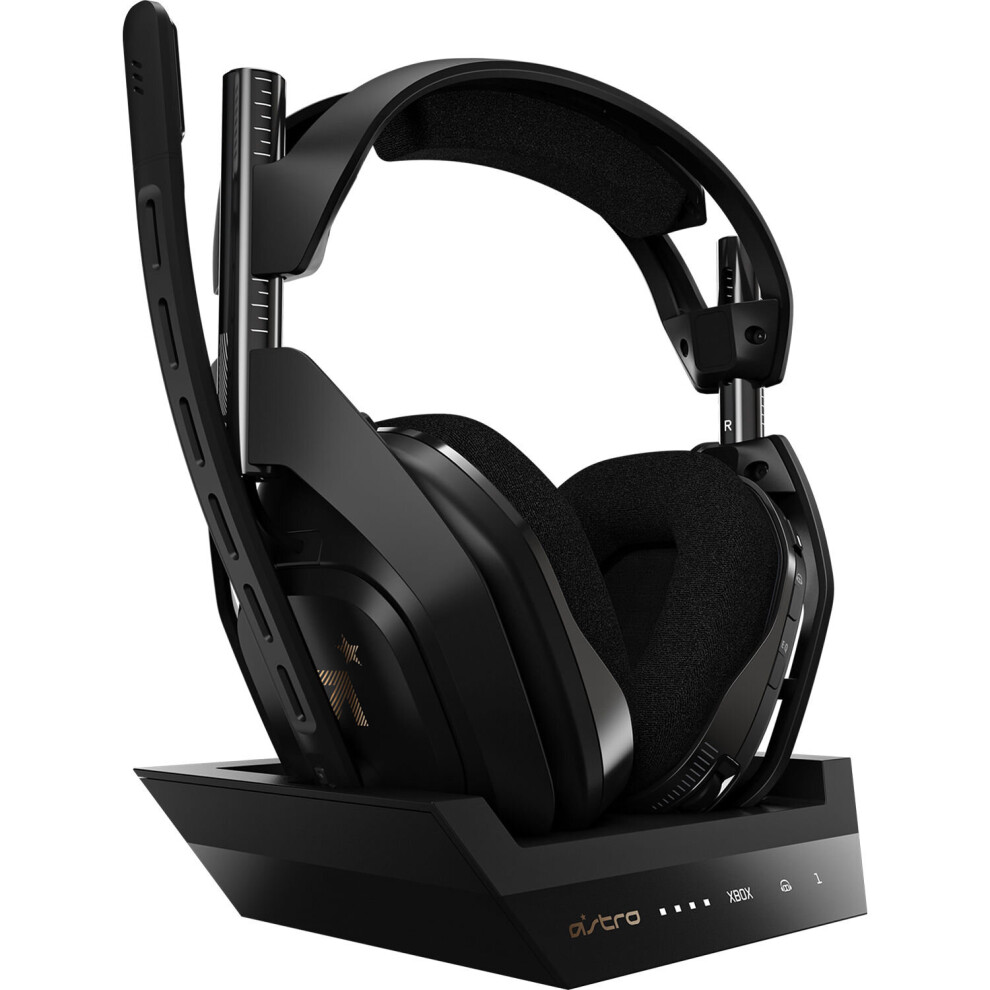 Astro Gaming A50 Wireless Gaming Headset With Base Station ( & For Windows, Mac, And Xbox One) Black/Gold