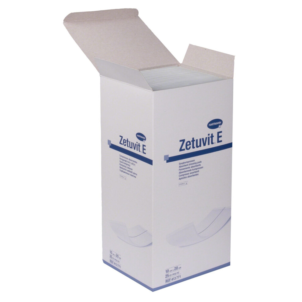Zetuvit E Hartmann Absorbent Dressing Pads, 10Cm X 20Cm, Pack Of 25