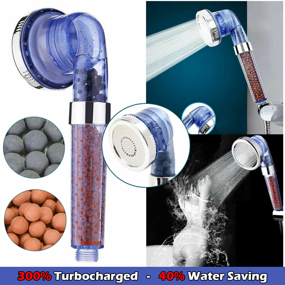 Shower Head 300% High Turbo Pressure 40% Water Saving Laser Ionic