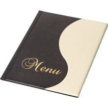 Menu Holder Cover Restaurant A4 Beige Wave