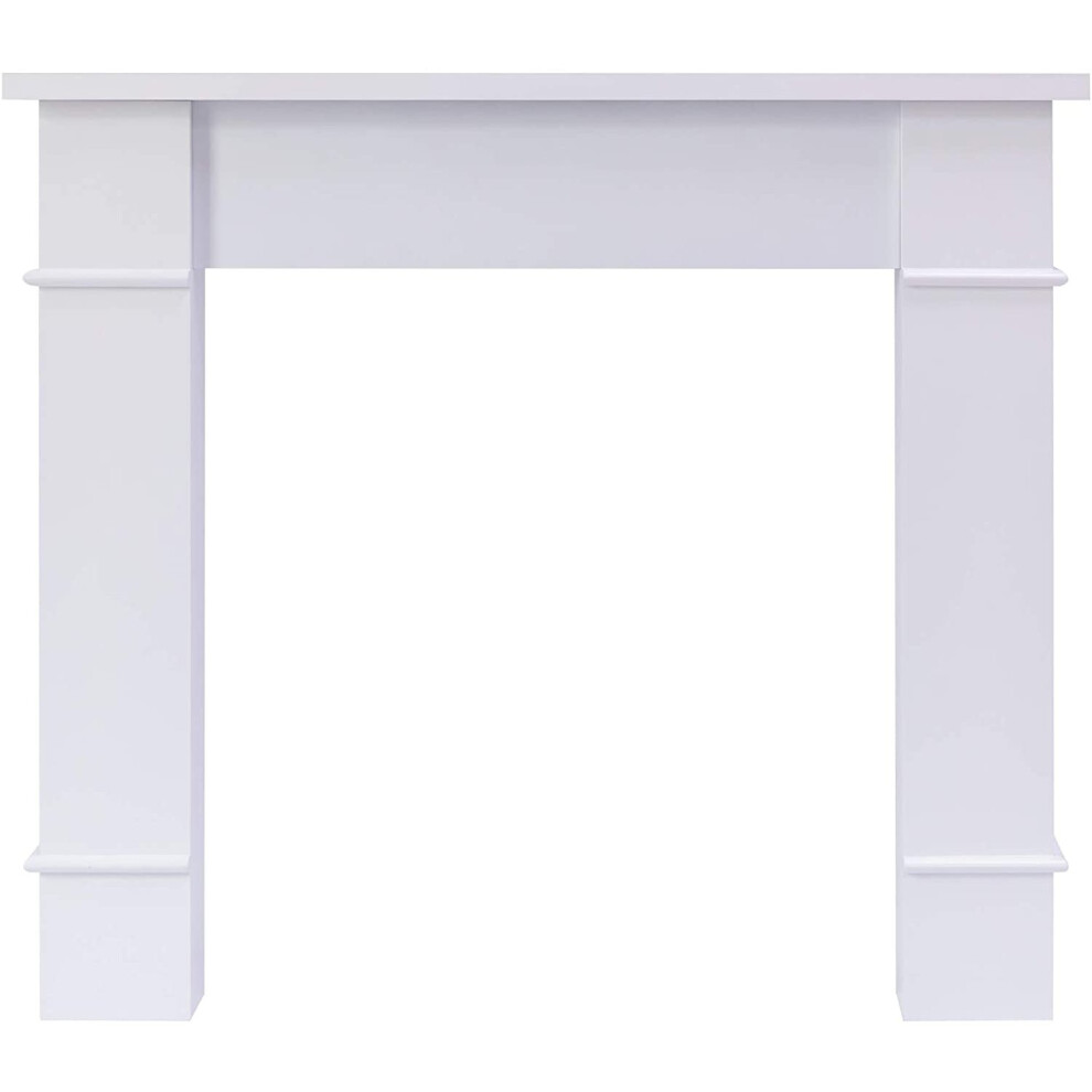 Adam Chelmsford Mantelpiece With Downlights In Pure White, 48 Inch