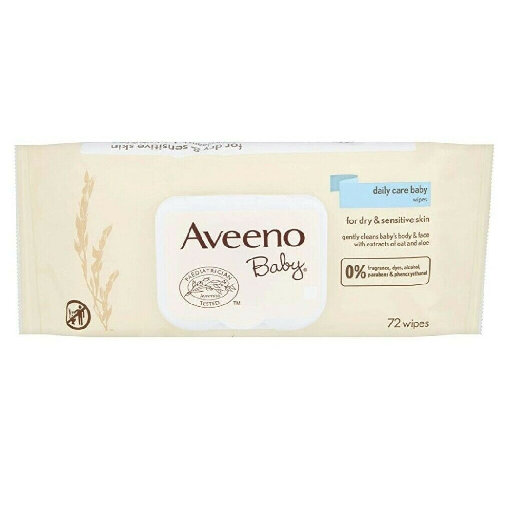 Aveeno Baby Daily Care Baby Wipes - 72 Wipes