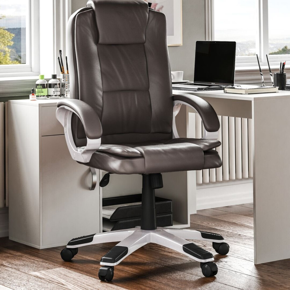 Vida Designs (Brown) Charlton Faux Leather Padded Office Chair Ukfr Brown