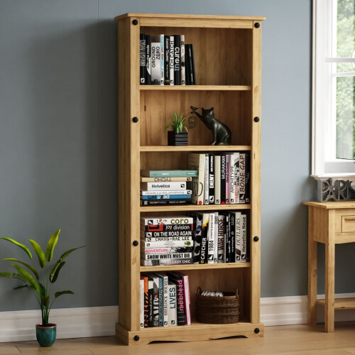 Vida Designs Corona 5 Tier Bookcase Wooden Office Storage Shelf 1