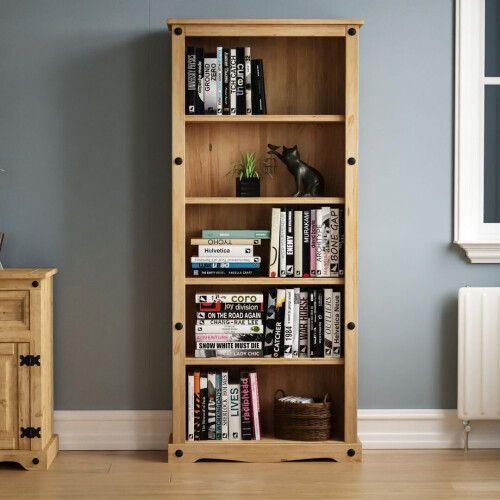Vida Designs Corona 5 Tier Bookcase Wooden Office Storage Shelf 2