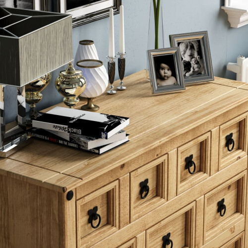 Home Discount Corona 9 Drawer Merchant Chest Bedroom Storage 2