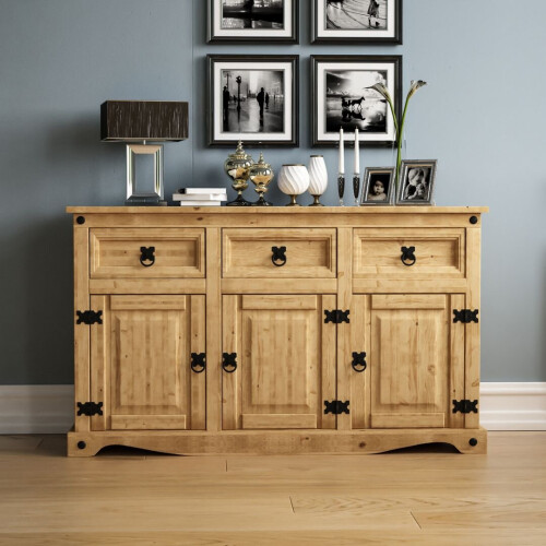 Home Discount Corona 3 Door 3 Drawer Sideboard Cabinet Cupboard 1