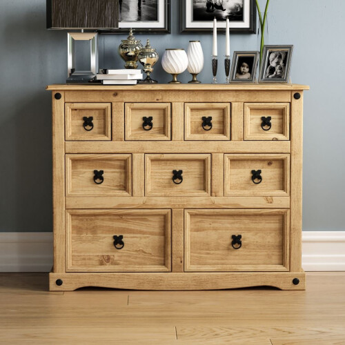 Home Discount Corona 9 Drawer Merchant Chest Bedroom Storage 1