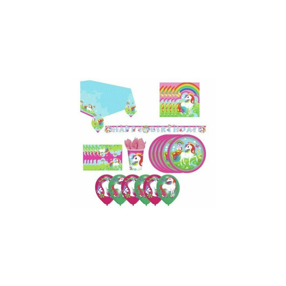 RAINBOW UNICORN PARTY PACK- DELUXE PACK FOR 16