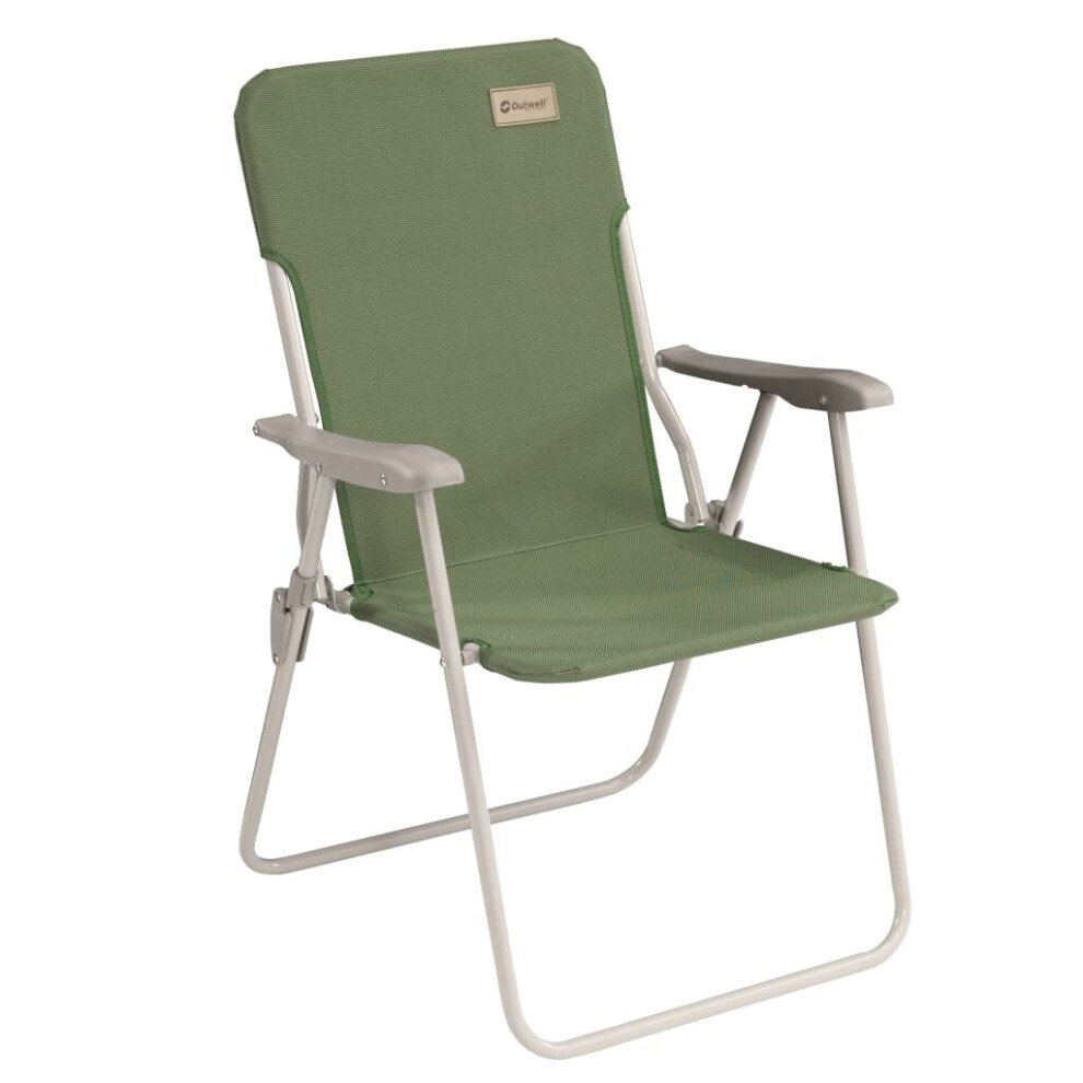 Outwell Folding Camping Chair Blackpool Vineyard Green Outdoor Reclining Seat