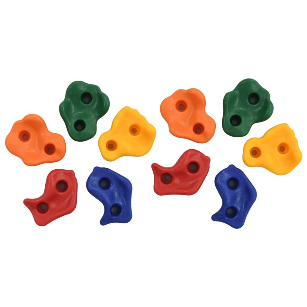 vidaXL 10pk Multicolour Kids' Rock Climbing Stones