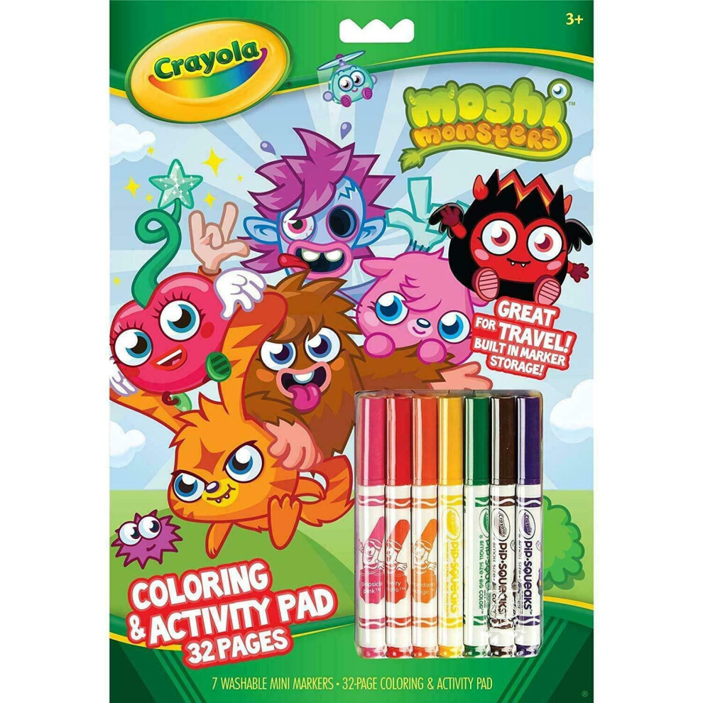 CRAYOLA MOSHI MONSTERS &ACTIVITY PAD BOOK 32 PAGES