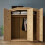 Home Discount Corona 3 Door Wardrobe Hanging Rail Shelf Rustic 5
