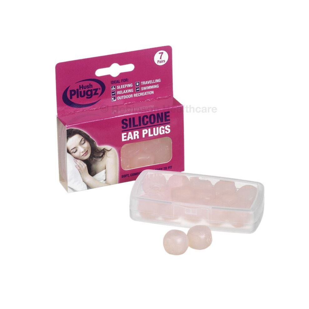 Hush Plugz Silicone Earplugs 7 Pairs X 6