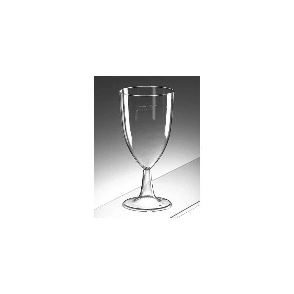 (Pack of 120) Finest tulip disposable one piece plastic wine glasses 215ml