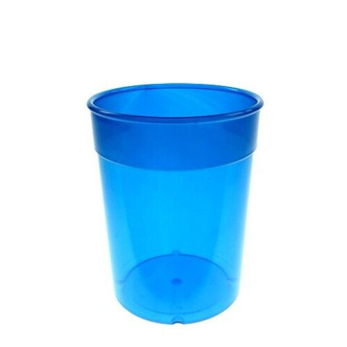 (Single set of 6) Virtually Unbreakable Stackable Tumblers - Blue 200ml