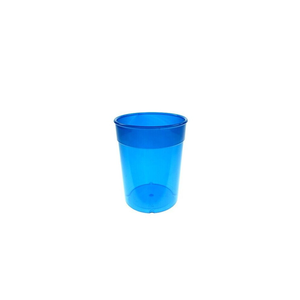 (Single set of 6) Virtually Unbreakable Stackable Tumblers - Blue 200ml