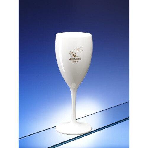 (Box of 24) Unbreakable Polycarbonate Wine Glasses 340ml - White 1