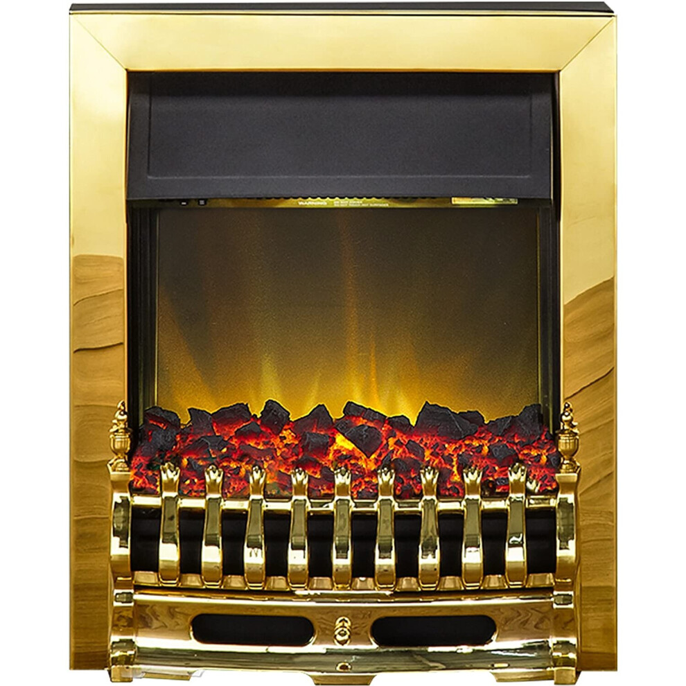 Adam Blenheim Electric fire in Brass