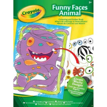 CRAYOLA FUNNY FACES ANIMALS COLOURING BOOK