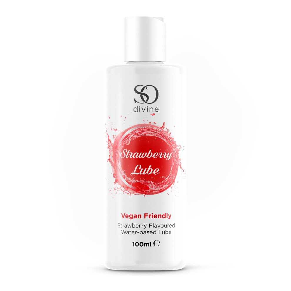 So Divine Vegan Friendly Lube Strawberry Flavoured Lubricant 100Ml