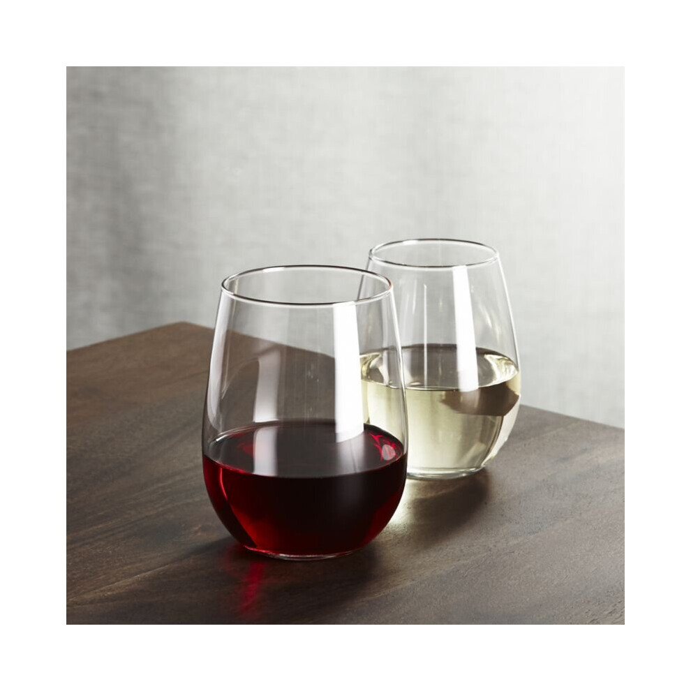 (Pack of 6) Unbreakable Tritan Stemless Wine Glasses 390ml