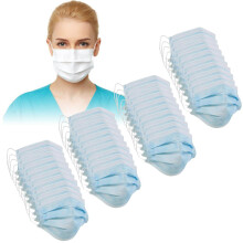(40) Mascarillas desechables de 3 capas, protección para boca y nariz, reutilizables