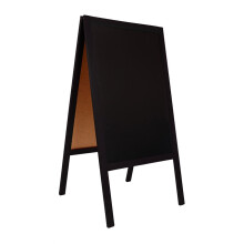 (Black) A-board Wooden Erasable Chalkboard Blackboard Sign