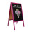 (Violet) A-board Wooden Erasable Chalkboard Blackboard Sign 2