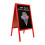 (Red) A-board Wooden Erasable Chalkboard Blackboard Sign 2