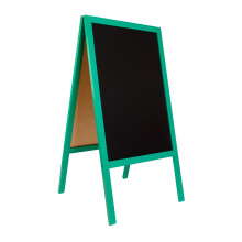 (Green) A-board Wooden Erasable Chalkboard Blackboard Sign