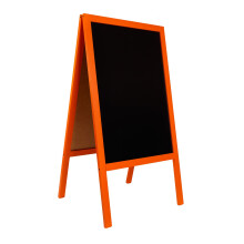 (Orange) A-board Wooden Erasable Chalkboard Blackboard Sign